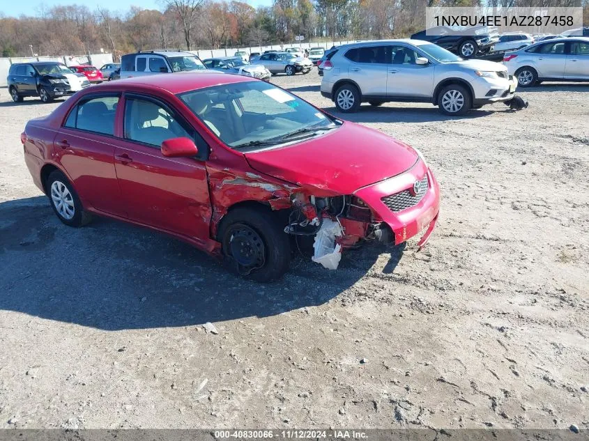 2010 Toyota Corolla Le VIN: 1NXBU4EE1AZ287458 Lot: 40830066