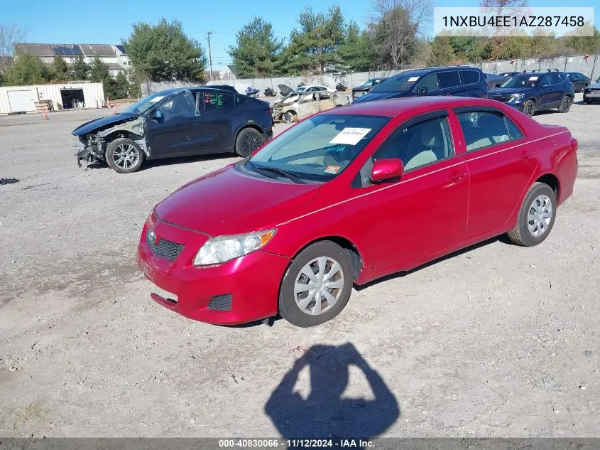 2010 Toyota Corolla Le VIN: 1NXBU4EE1AZ287458 Lot: 40830066