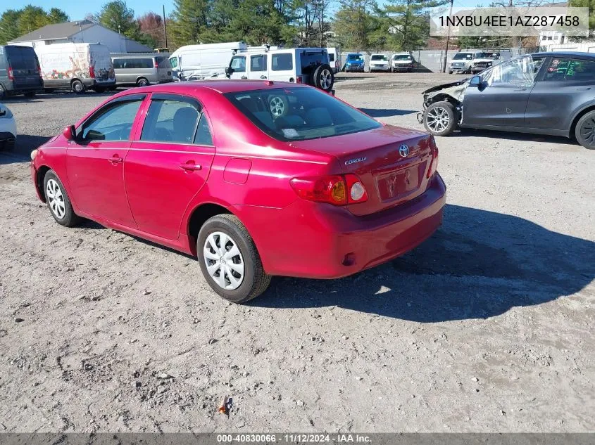 2010 Toyota Corolla Le VIN: 1NXBU4EE1AZ287458 Lot: 40830066