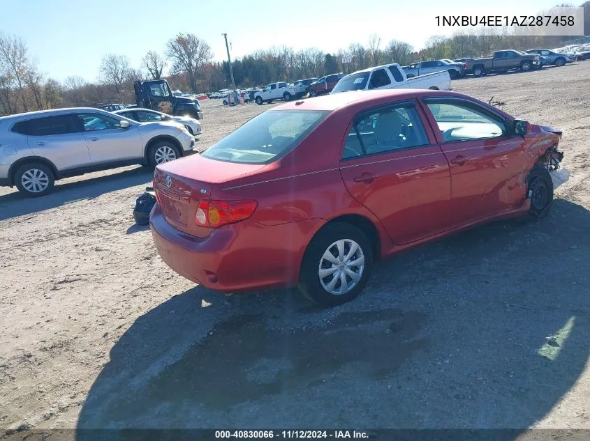 2010 Toyota Corolla Le VIN: 1NXBU4EE1AZ287458 Lot: 40830066