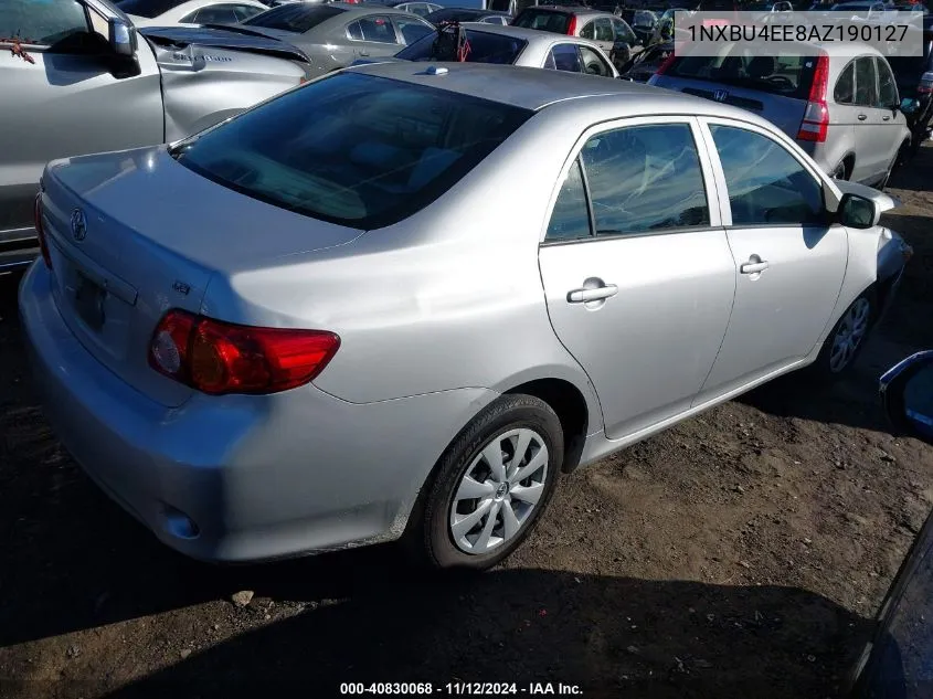 2010 Toyota Corolla Le VIN: 1NXBU4EE8AZ190127 Lot: 40830068