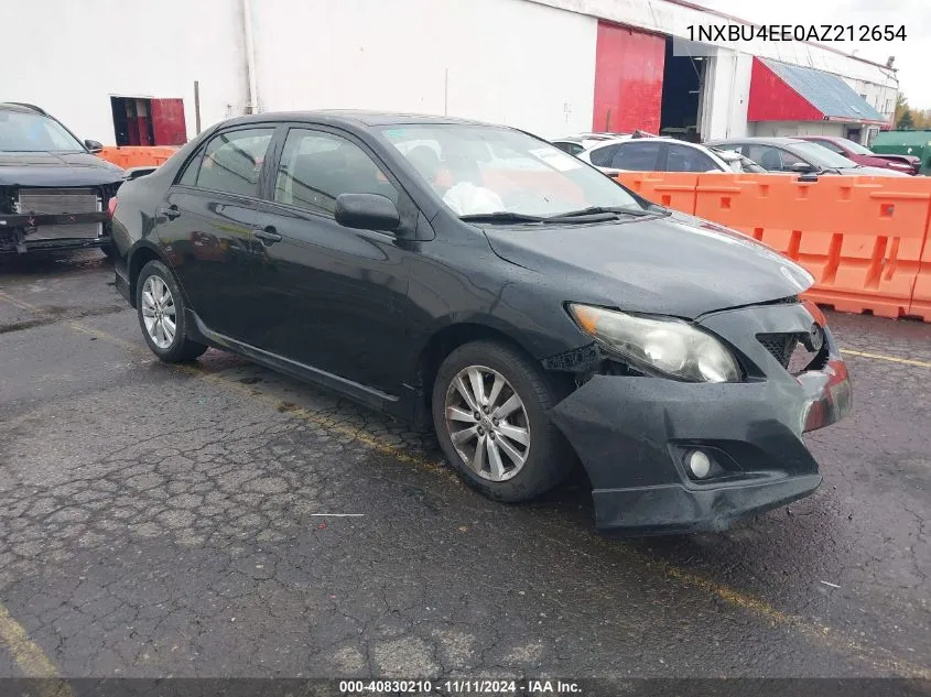 2010 Toyota Corolla S VIN: 1NXBU4EE0AZ212654 Lot: 40830210