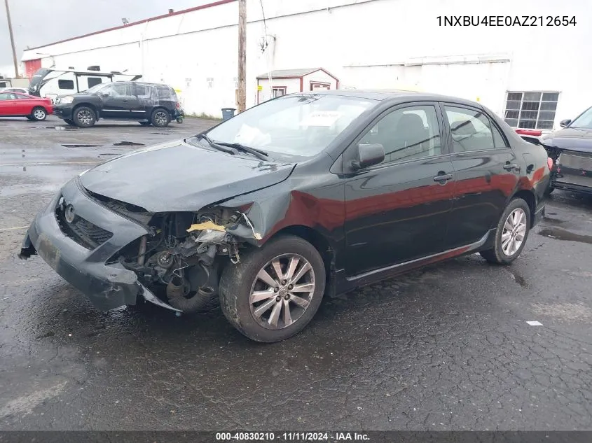 2010 Toyota Corolla S VIN: 1NXBU4EE0AZ212654 Lot: 40830210