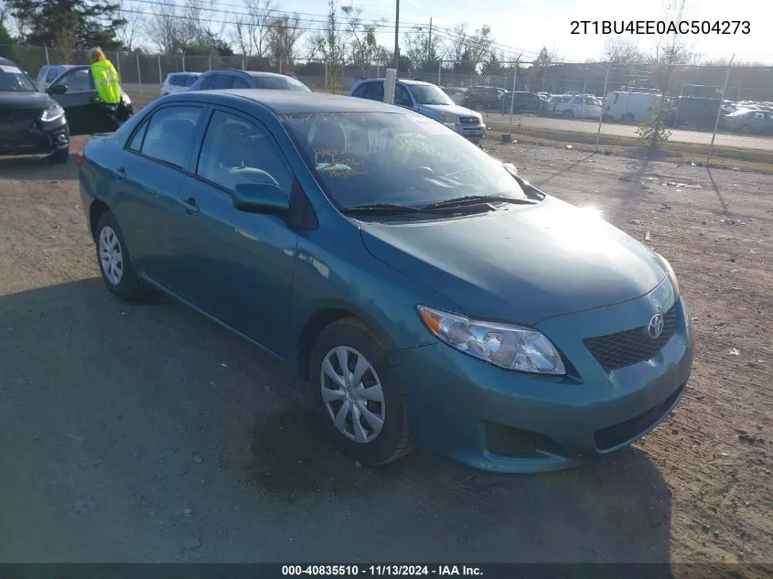 2010 Toyota Corolla Le VIN: 2T1BU4EE0AC504273 Lot: 40835510