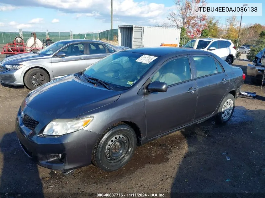 2010 Toyota Corolla Le VIN: JTDBU4EE0AJ086138 Lot: 40837776