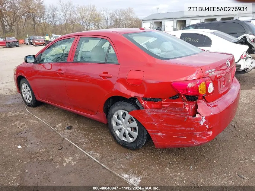 2010 Toyota Corolla Le VIN: 2T1BU4EE5AC276934 Lot: 40840947