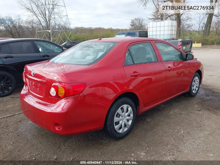 2010 Toyota Corolla Le VIN: 2T1BU4EE5AC276934 Lot: 40840947