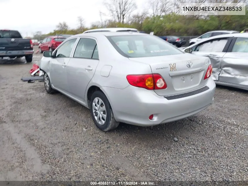 2010 Toyota Corolla Le VIN: 1NXBU4EEXAZ348533 Lot: 40853113