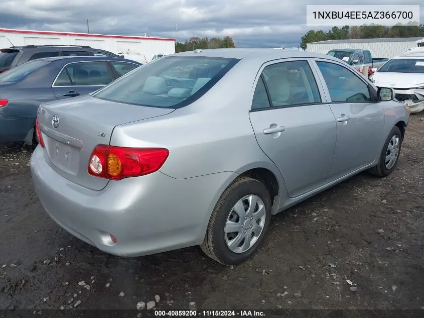 2010 Toyota Corolla Le VIN: 1NXBU4EE5AZ366700 Lot: 40859200