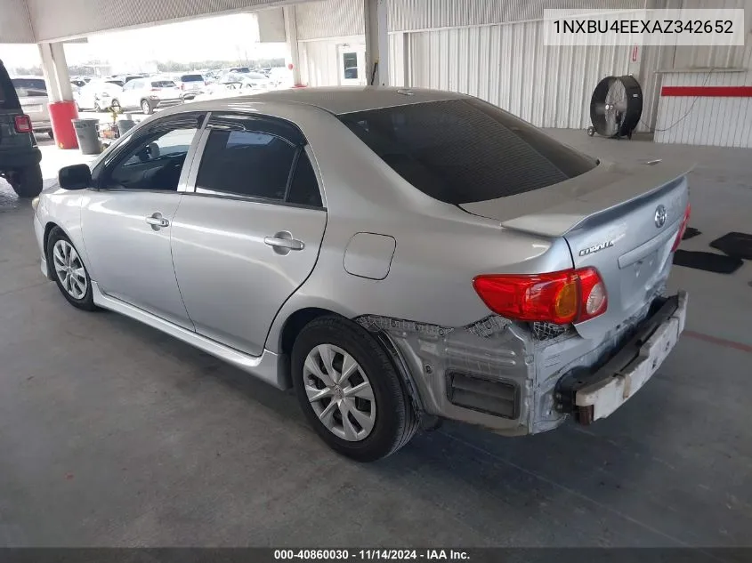 2010 Toyota Corolla Le VIN: 1NXBU4EEXAZ342652 Lot: 40860030