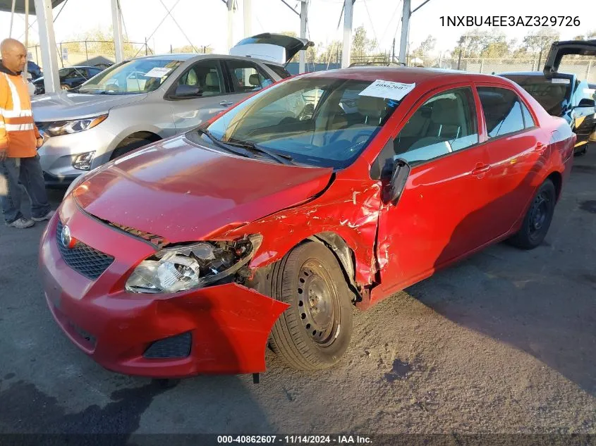 2010 Toyota Corolla Le VIN: 1NXBU4EE3AZ329726 Lot: 40862607