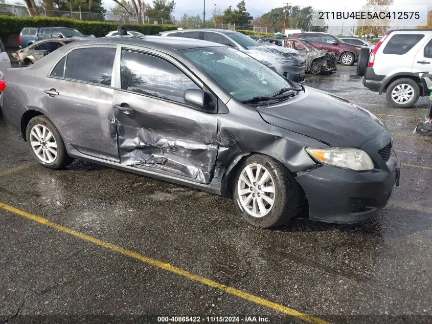 2010 Toyota Corolla Le VIN: 2T1BU4EE5AC412575 Lot: 40865422