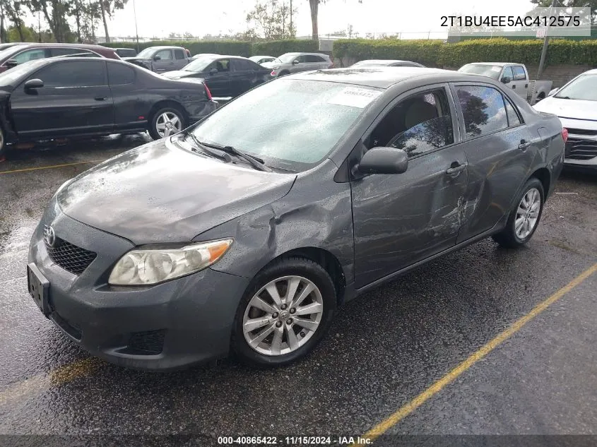 2010 Toyota Corolla Le VIN: 2T1BU4EE5AC412575 Lot: 40865422