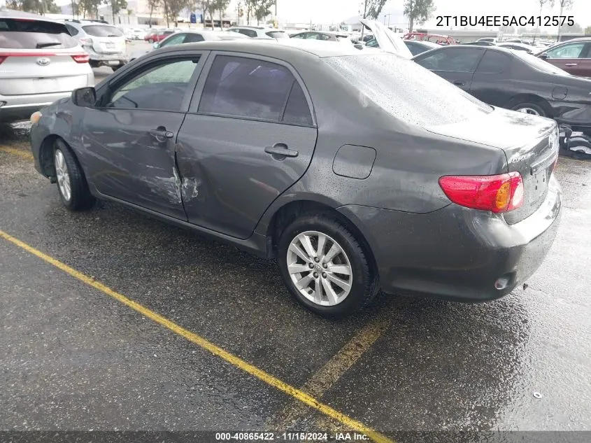 2010 Toyota Corolla Le VIN: 2T1BU4EE5AC412575 Lot: 40865422