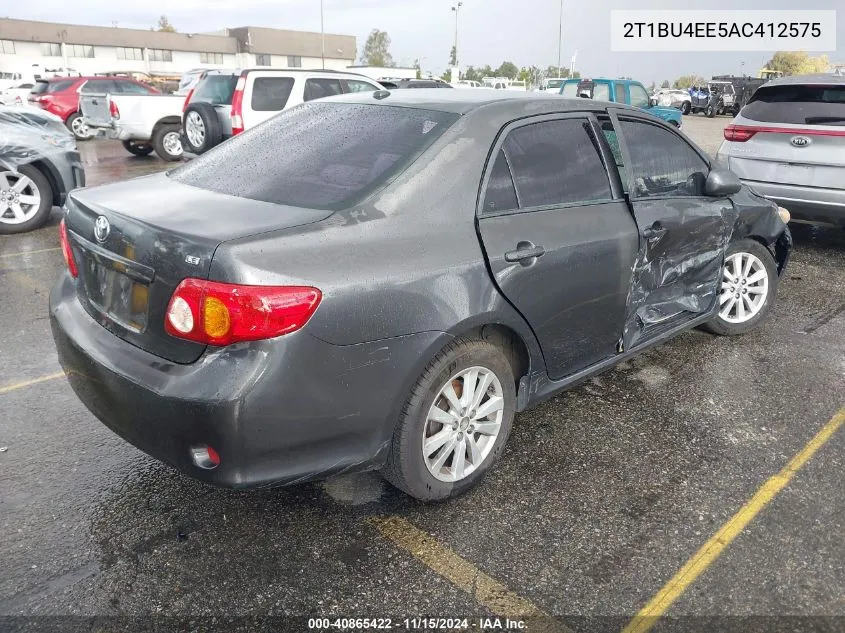 2010 Toyota Corolla Le VIN: 2T1BU4EE5AC412575 Lot: 40865422