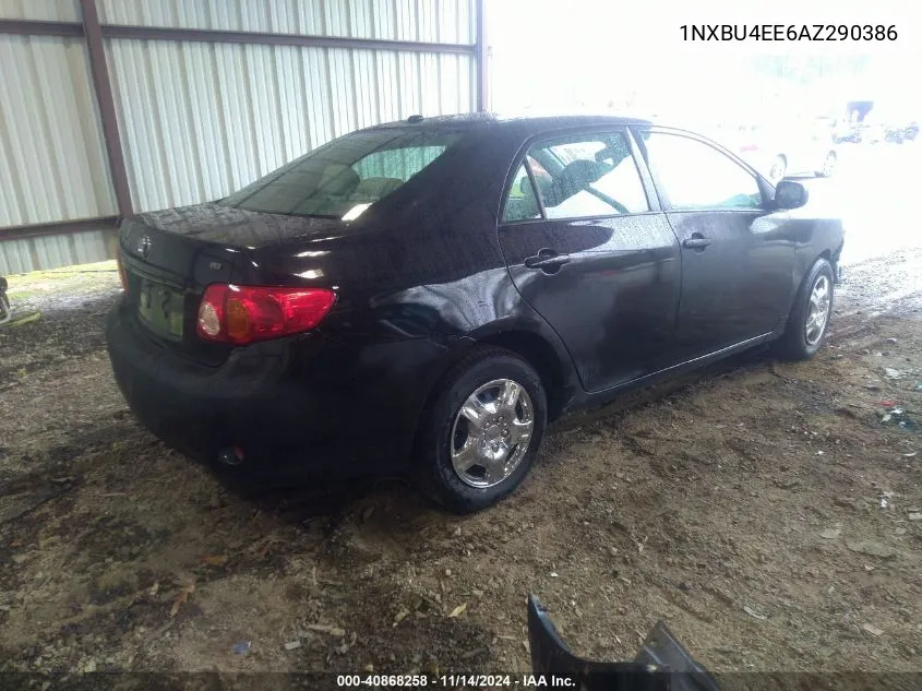 2010 Toyota Corolla Le VIN: 1NXBU4EE6AZ290386 Lot: 40868258