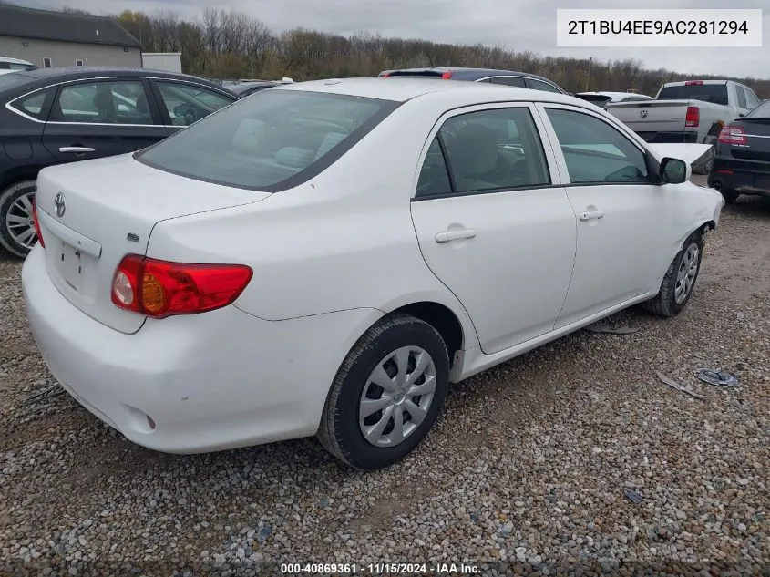 2010 Toyota Corolla Le VIN: 2T1BU4EE9AC281294 Lot: 40869361