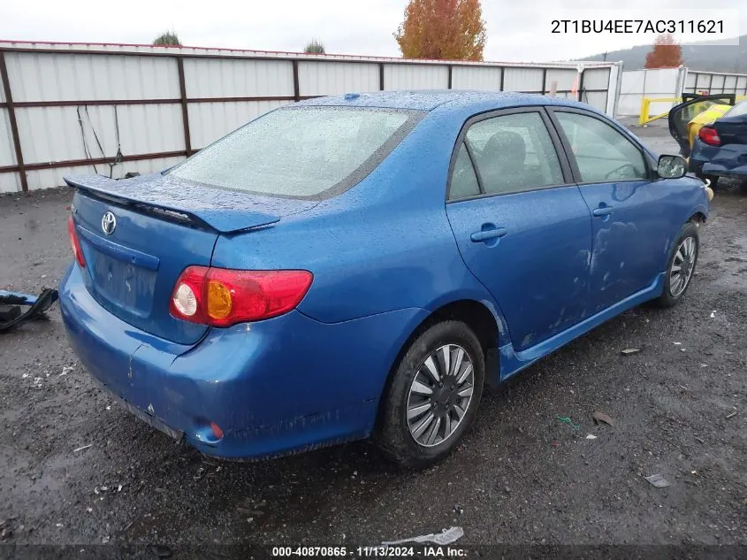 2010 Toyota Corolla S VIN: 2T1BU4EE7AC311621 Lot: 40870865