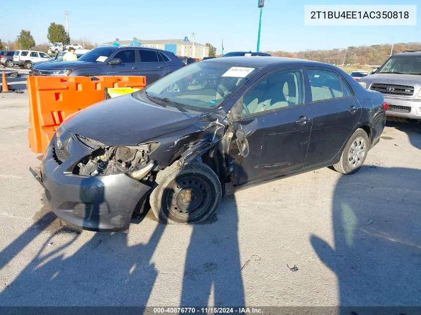 2010 Toyota Corolla Le VIN: 2T1BU4EE1AC350818 Lot: 40876770