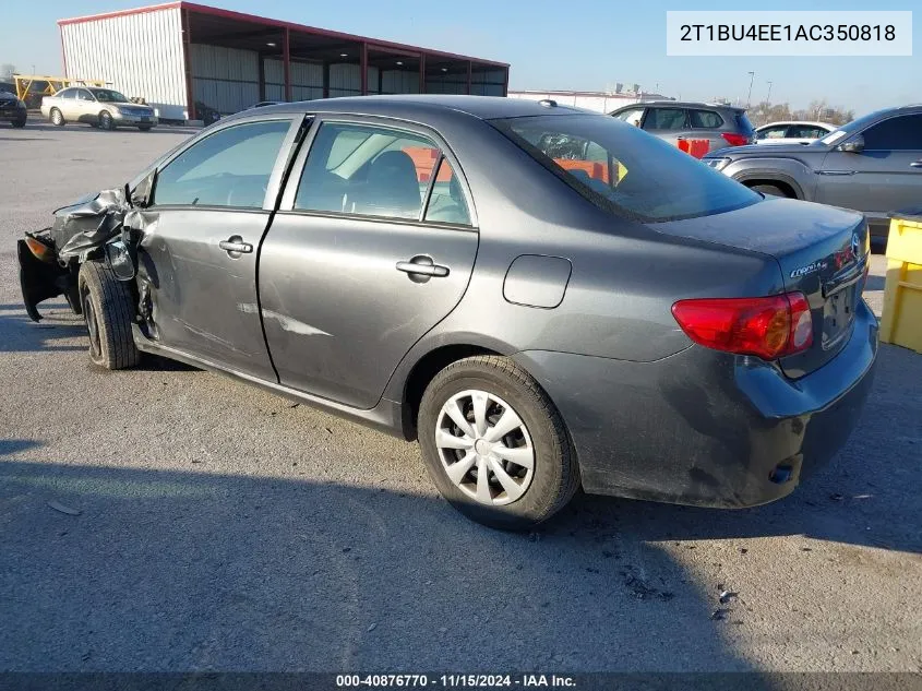 2010 Toyota Corolla Le VIN: 2T1BU4EE1AC350818 Lot: 40876770