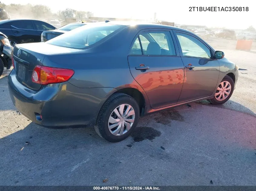 2010 Toyota Corolla Le VIN: 2T1BU4EE1AC350818 Lot: 40876770