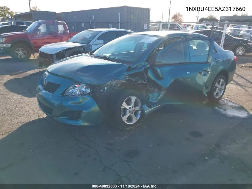 2010 Toyota Corolla Le VIN: 1NXBU4EE5AZ317660 Lot: 40892083