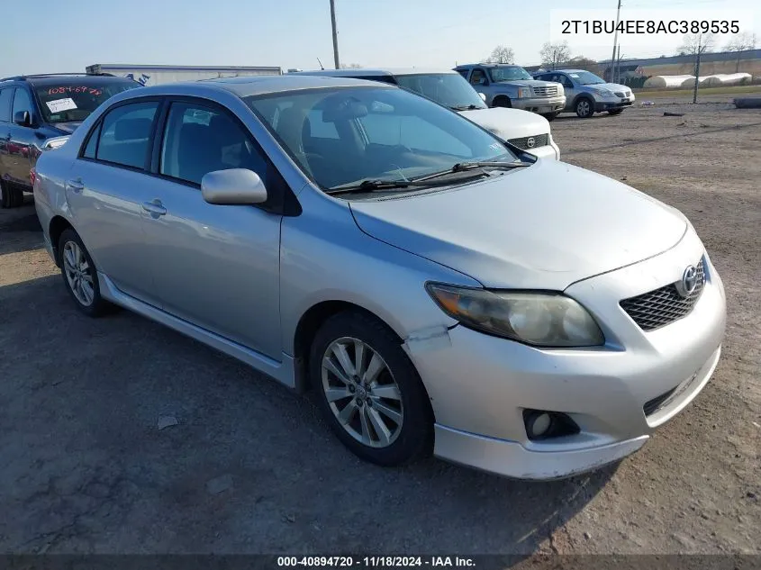 2010 Toyota Corolla S VIN: 2T1BU4EE8AC389535 Lot: 40894720