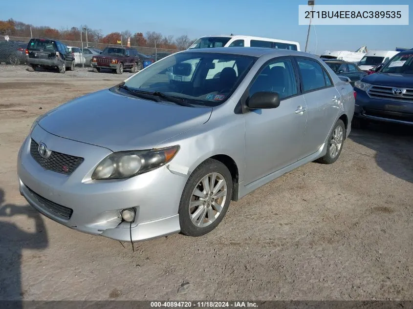 2010 Toyota Corolla S VIN: 2T1BU4EE8AC389535 Lot: 40894720