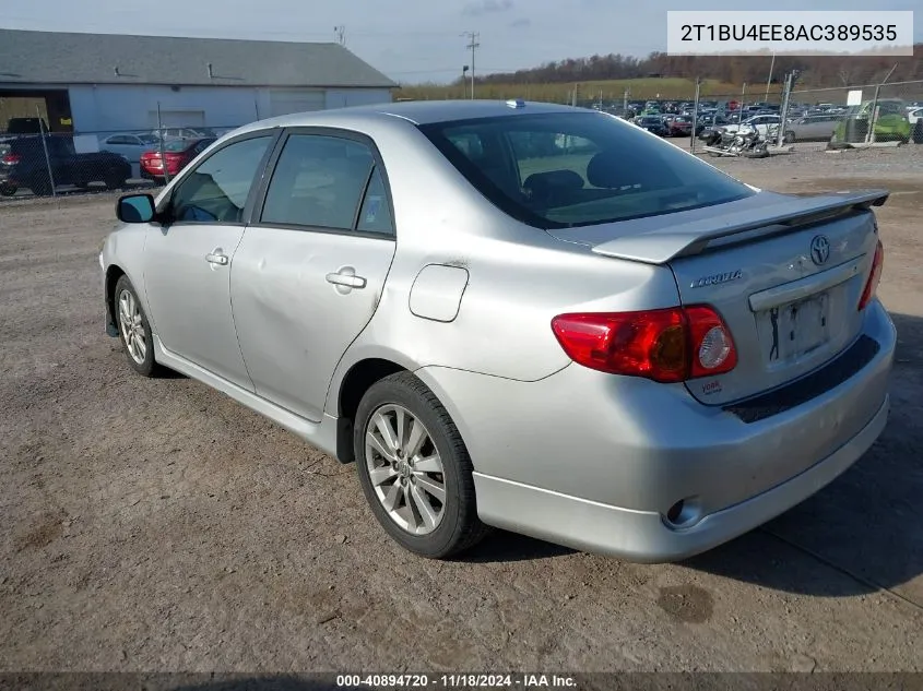 2010 Toyota Corolla S VIN: 2T1BU4EE8AC389535 Lot: 40894720