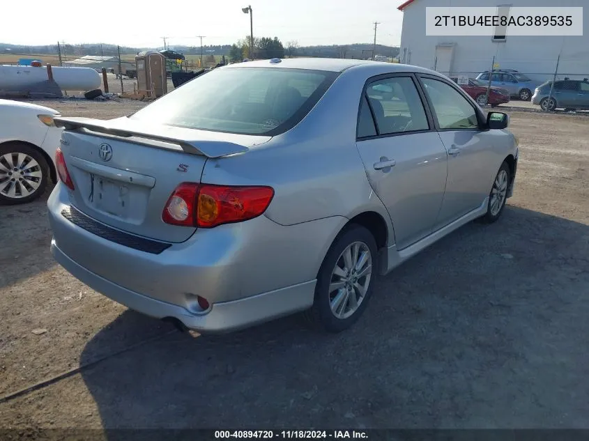 2010 Toyota Corolla S VIN: 2T1BU4EE8AC389535 Lot: 40894720