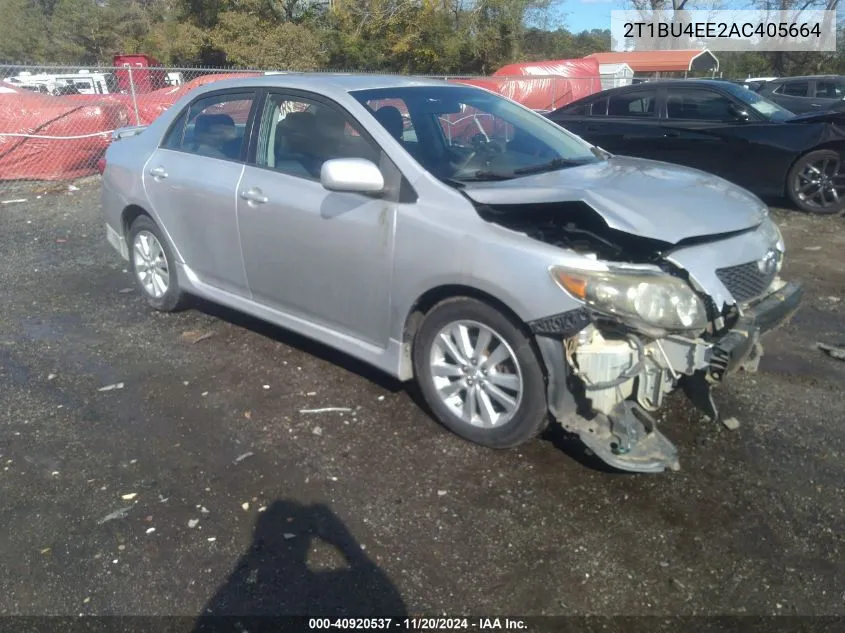 2010 Toyota Corolla S VIN: 2T1BU4EE2AC405664 Lot: 40920537