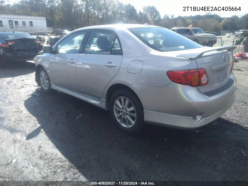 2010 Toyota Corolla S VIN: 2T1BU4EE2AC405664 Lot: 40920537