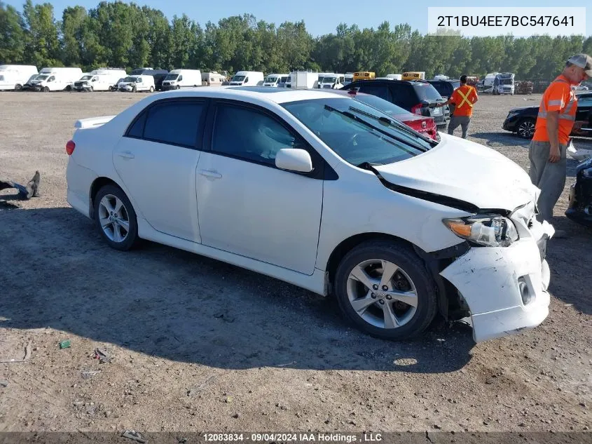 2011 Toyota Corolla S/Le VIN: 2T1BU4EE7BC547641 Lot: 12083834