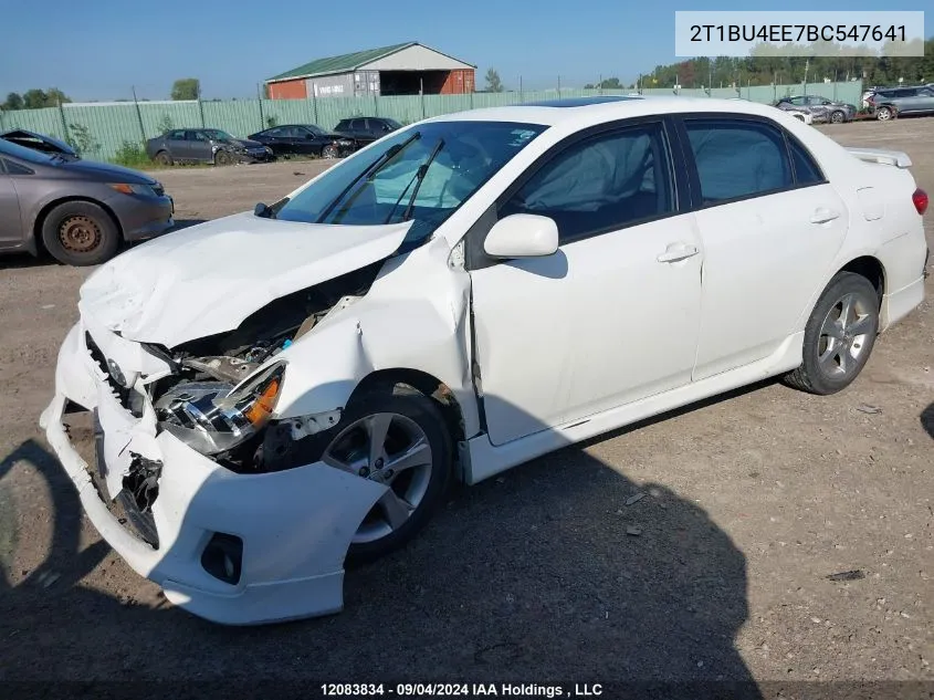 2011 Toyota Corolla S/Le VIN: 2T1BU4EE7BC547641 Lot: 12083834