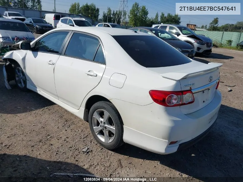 2011 Toyota Corolla S/Le VIN: 2T1BU4EE7BC547641 Lot: 12083834