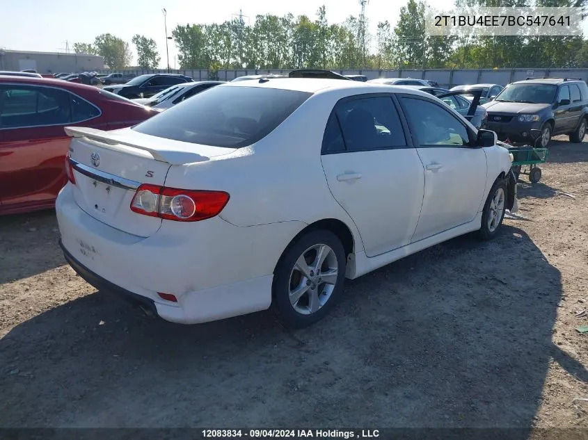 2011 Toyota Corolla S/Le VIN: 2T1BU4EE7BC547641 Lot: 12083834