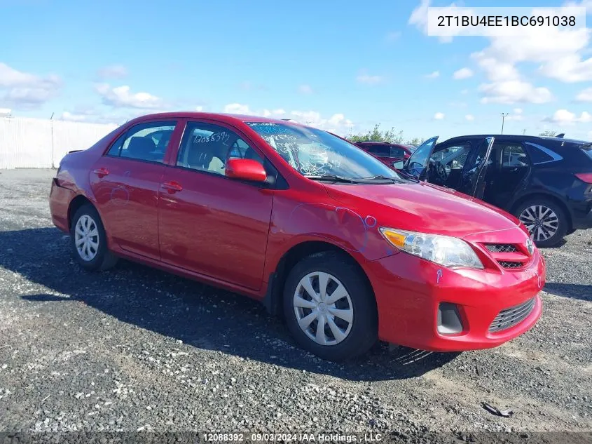 2011 Toyota Corolla Ce VIN: 2T1BU4EE1BC691038 Lot: 12088392