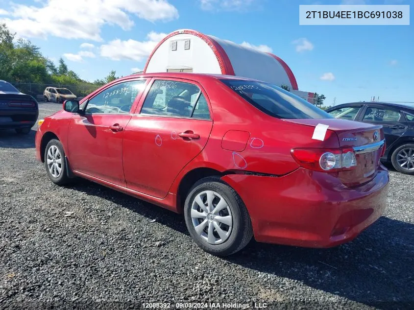 2011 Toyota Corolla Ce VIN: 2T1BU4EE1BC691038 Lot: 12088392