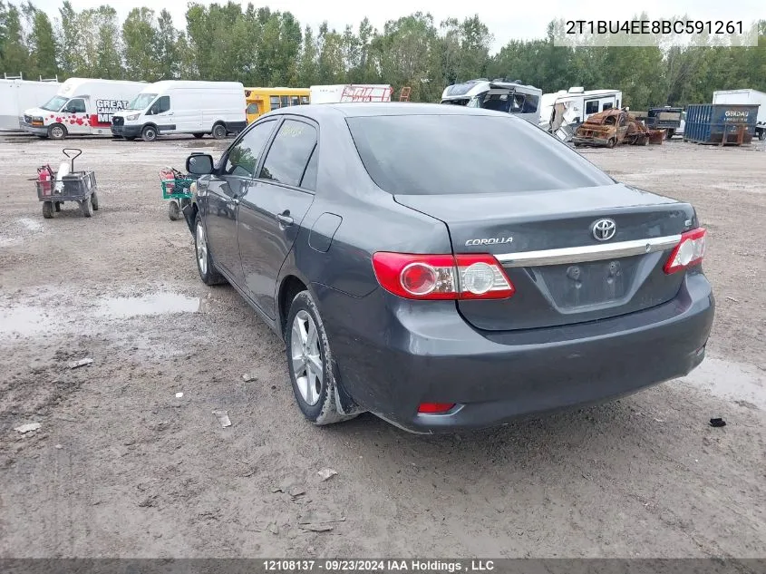 2011 Toyota Corolla S/Le VIN: 2T1BU4EE8BC591261 Lot: 12108137