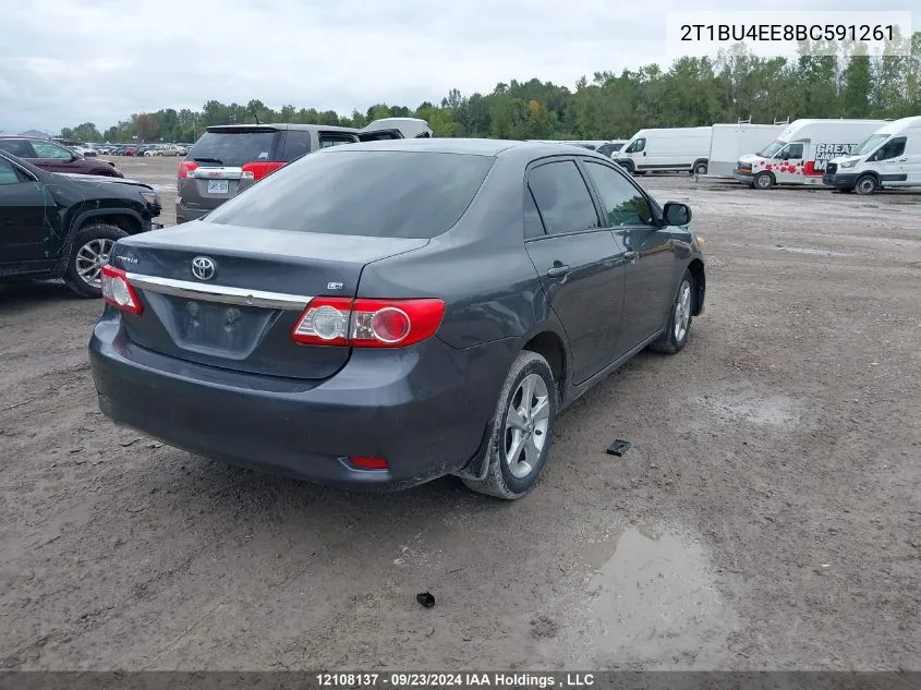 2011 Toyota Corolla S/Le VIN: 2T1BU4EE8BC591261 Lot: 12108137