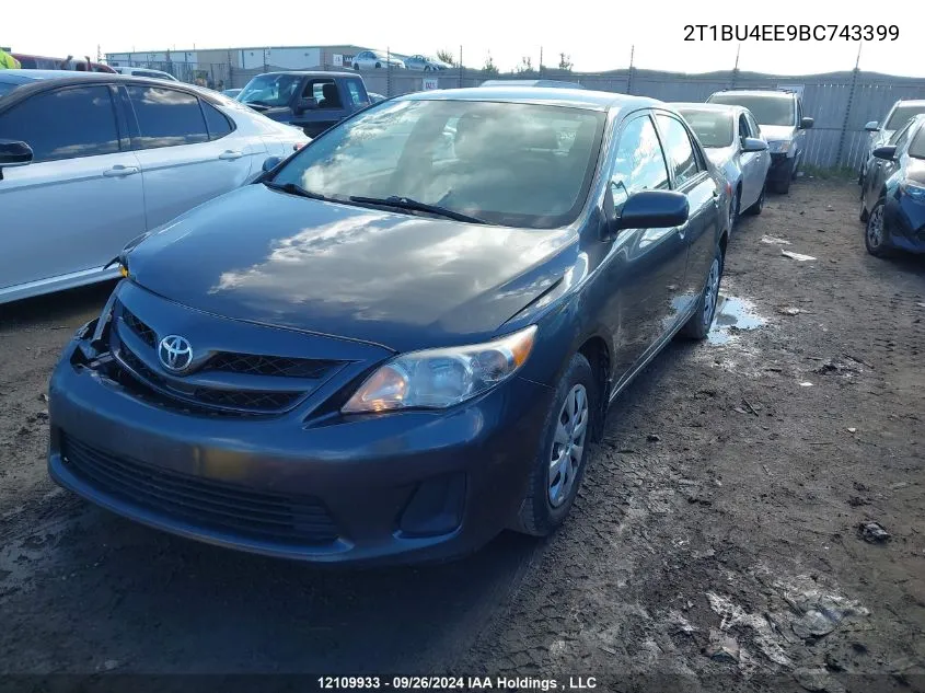 2011 Toyota Corolla Ce VIN: 2T1BU4EE9BC743399 Lot: 12109933