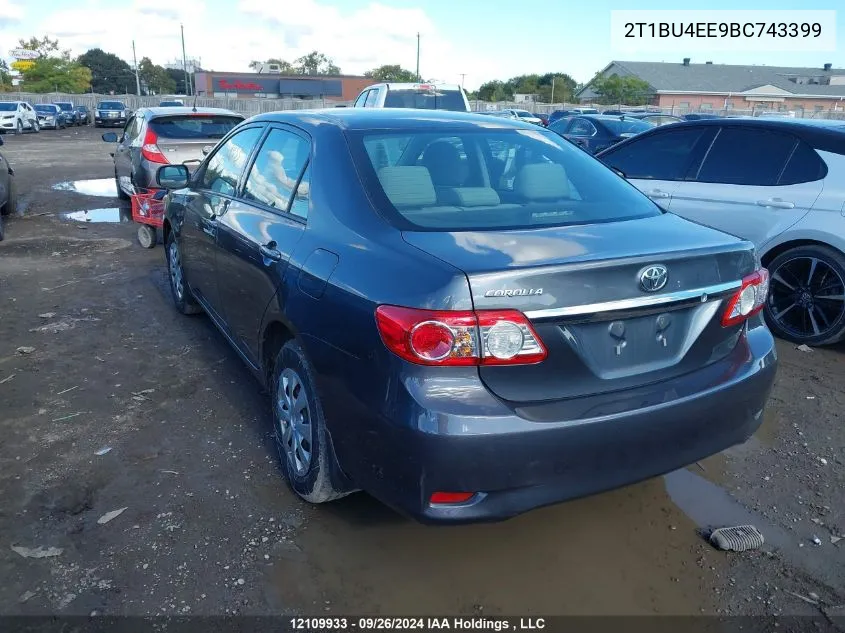 2011 Toyota Corolla Ce VIN: 2T1BU4EE9BC743399 Lot: 12109933