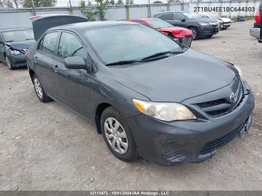 2011 Toyota Corolla Ce VIN: 2T1BU4EE1BC644303 Lot: 12113472