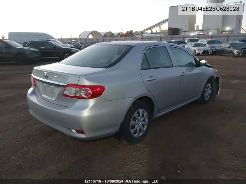 2011 Toyota Corolla S/Le VIN: 2T1BU4EE2BC628028 Lot: 12115716