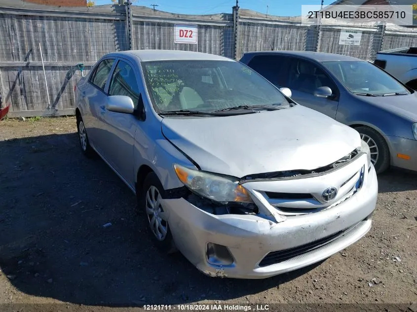 2011 Toyota Corolla Ce VIN: 2T1BU4EE3BC585710 Lot: 12121711