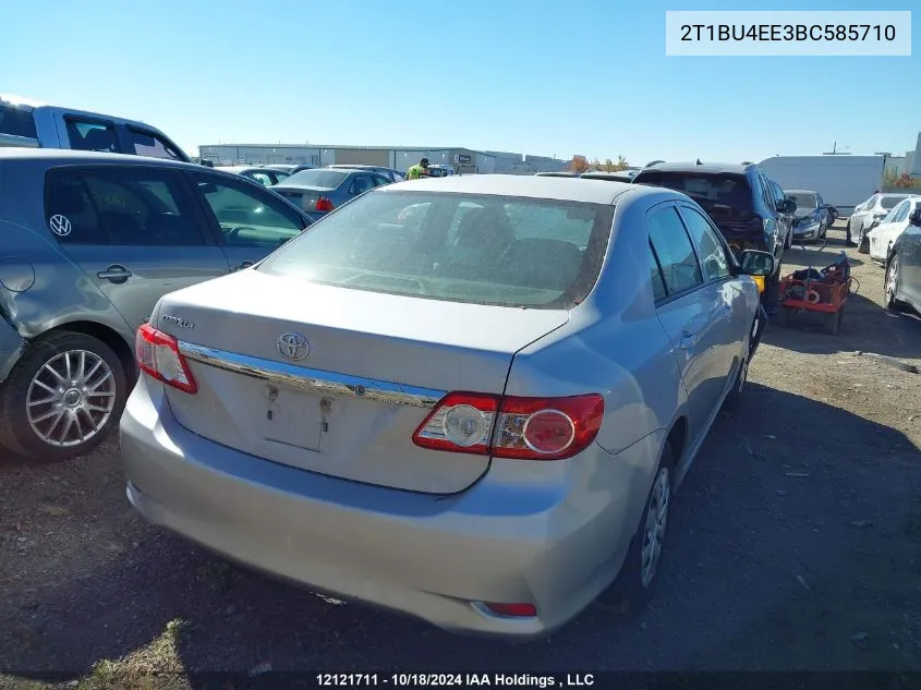 2011 Toyota Corolla Ce VIN: 2T1BU4EE3BC585710 Lot: 12121711