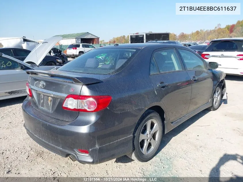 2011 Toyota Corolla S VIN: 2T1BU4EE8BC611637 Lot: 12131556