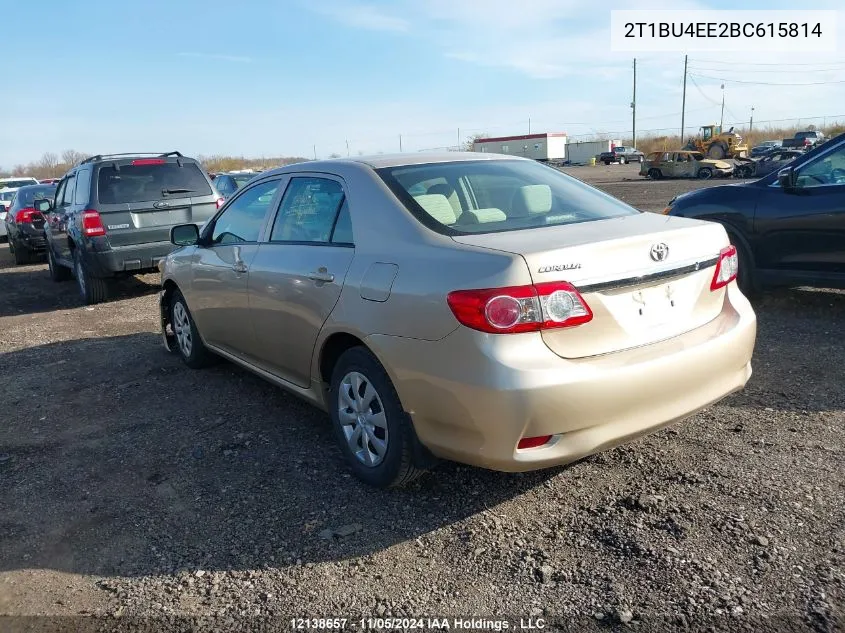 2011 Toyota Corolla Ce VIN: 2T1BU4EE2BC615814 Lot: 12138657