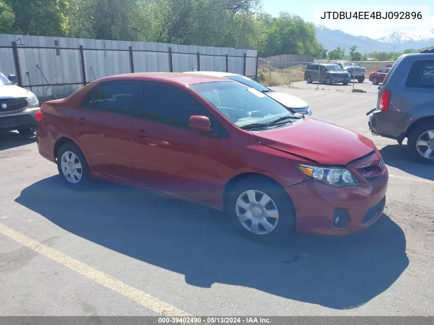 2011 Toyota Corolla Le VIN: JTDBU4EE4BJ092896 Lot: 39402490