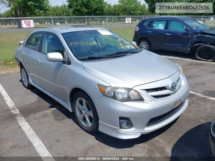 2011 Toyota Corolla S VIN: 2T1BU4EE6BC622636 Lot: 39558614